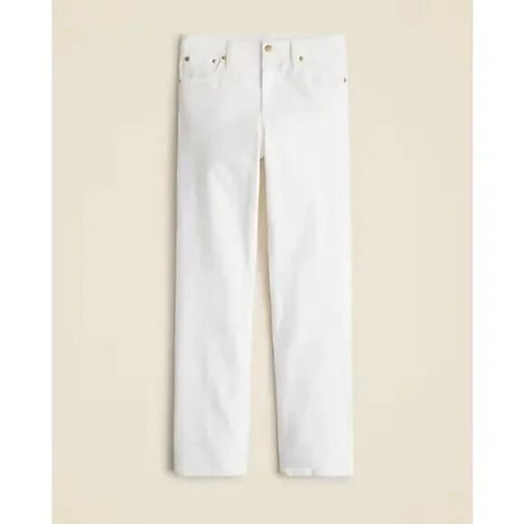 NWT J CREW mid-rise kickout jean white - Picture 5 of 8